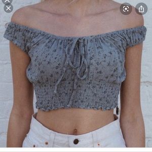 Brandy Melville blue/green Marilyn top
